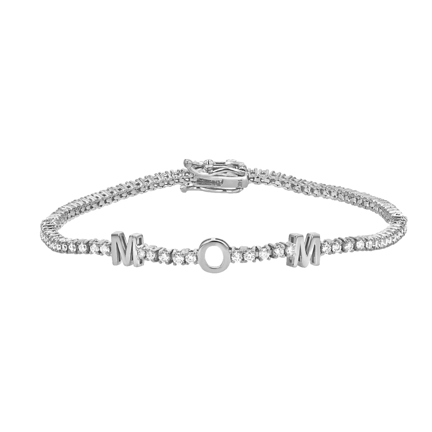 Signature Diamond Letter Tennis Bracelet sold by Baby Gold product image thumbnail 2