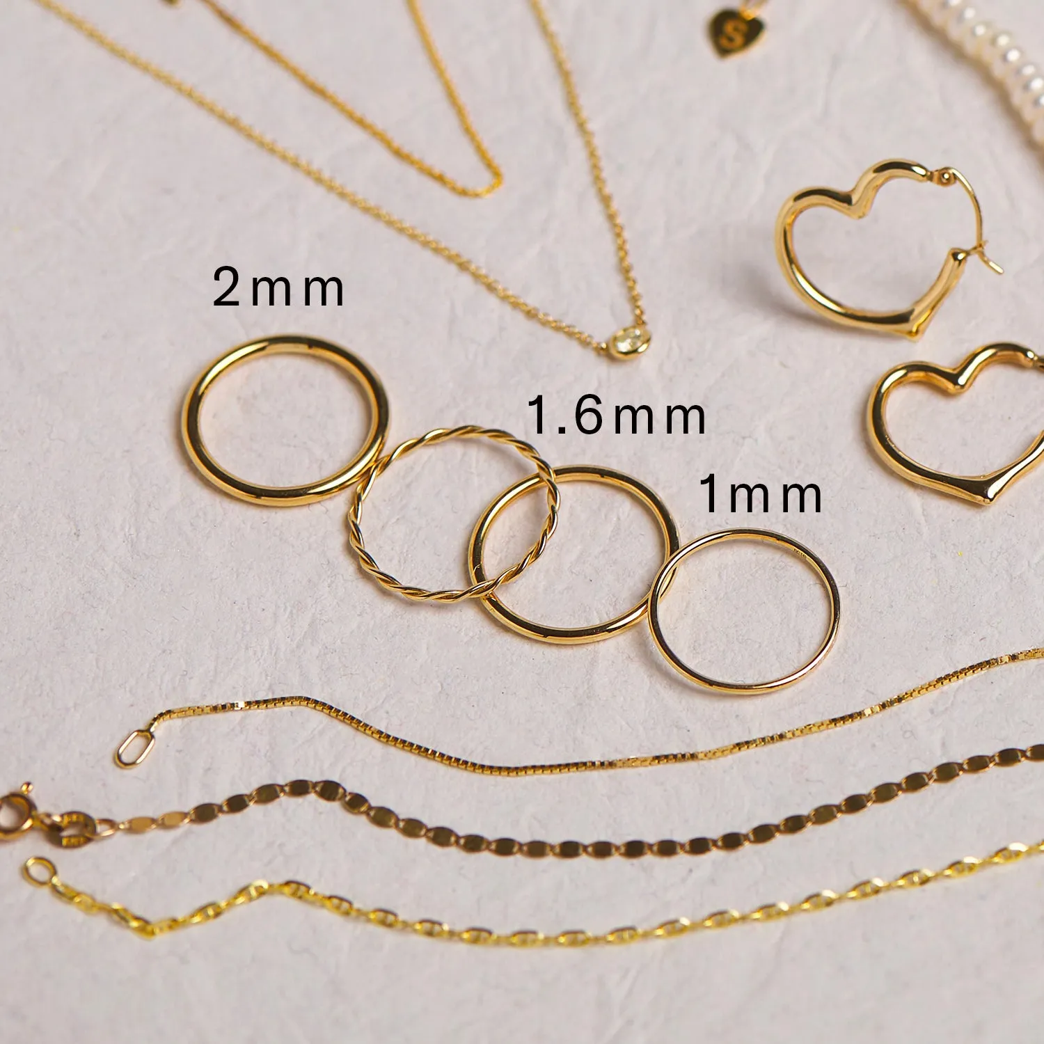 2mm Round Wire Stacking Band sold by Baby Gold product image thumbnail 4