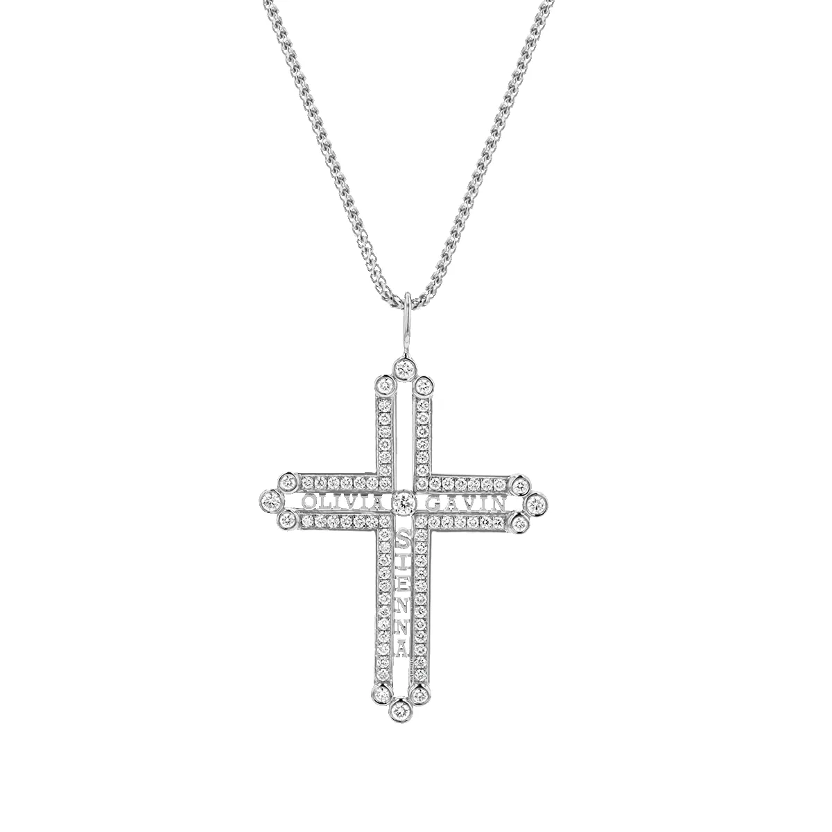 Diamond Custom Name Cross Pendant sold by Baby Gold product image thumbnail 2