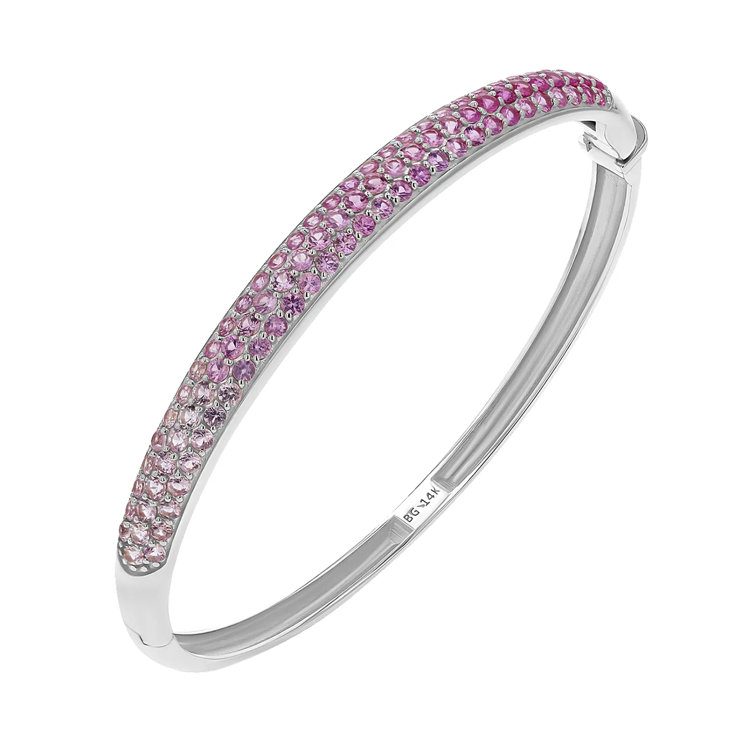 Ombré Pink Sapphire Cuff Bracelet sold by Baby Gold product image thumbnail 2