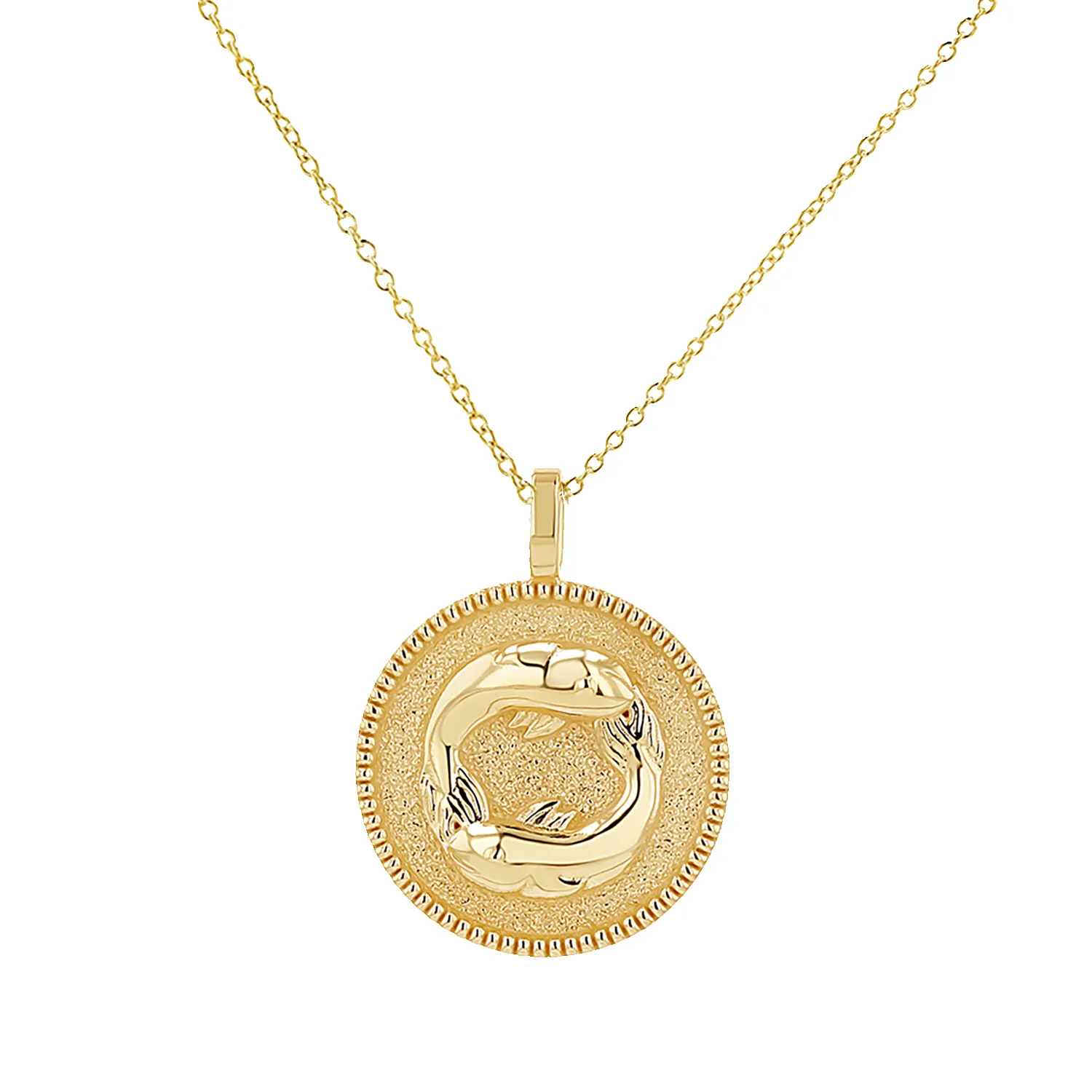 Zodiac Coin Medallion Necklace sold by Baby Gold product image thumbnail 4