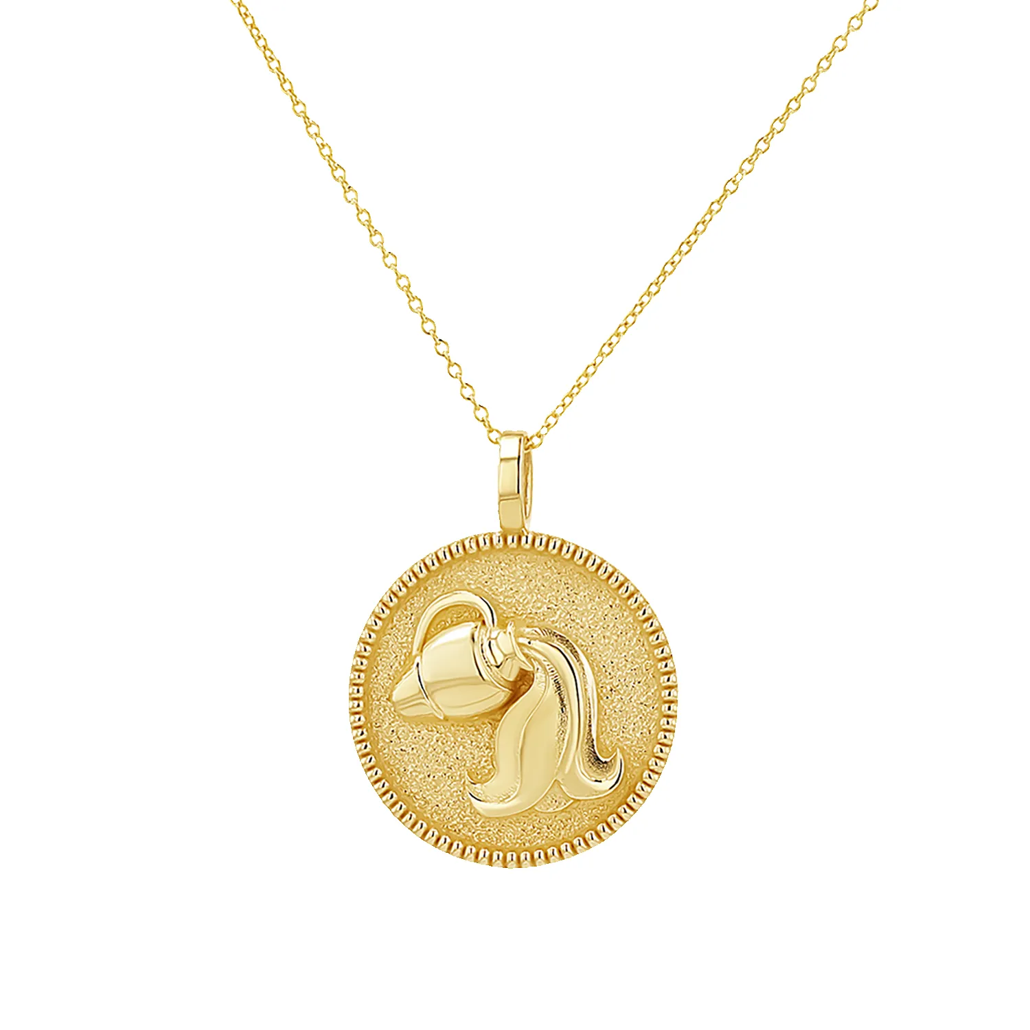 Zodiac Coin Medallion Necklace sold by Baby Gold