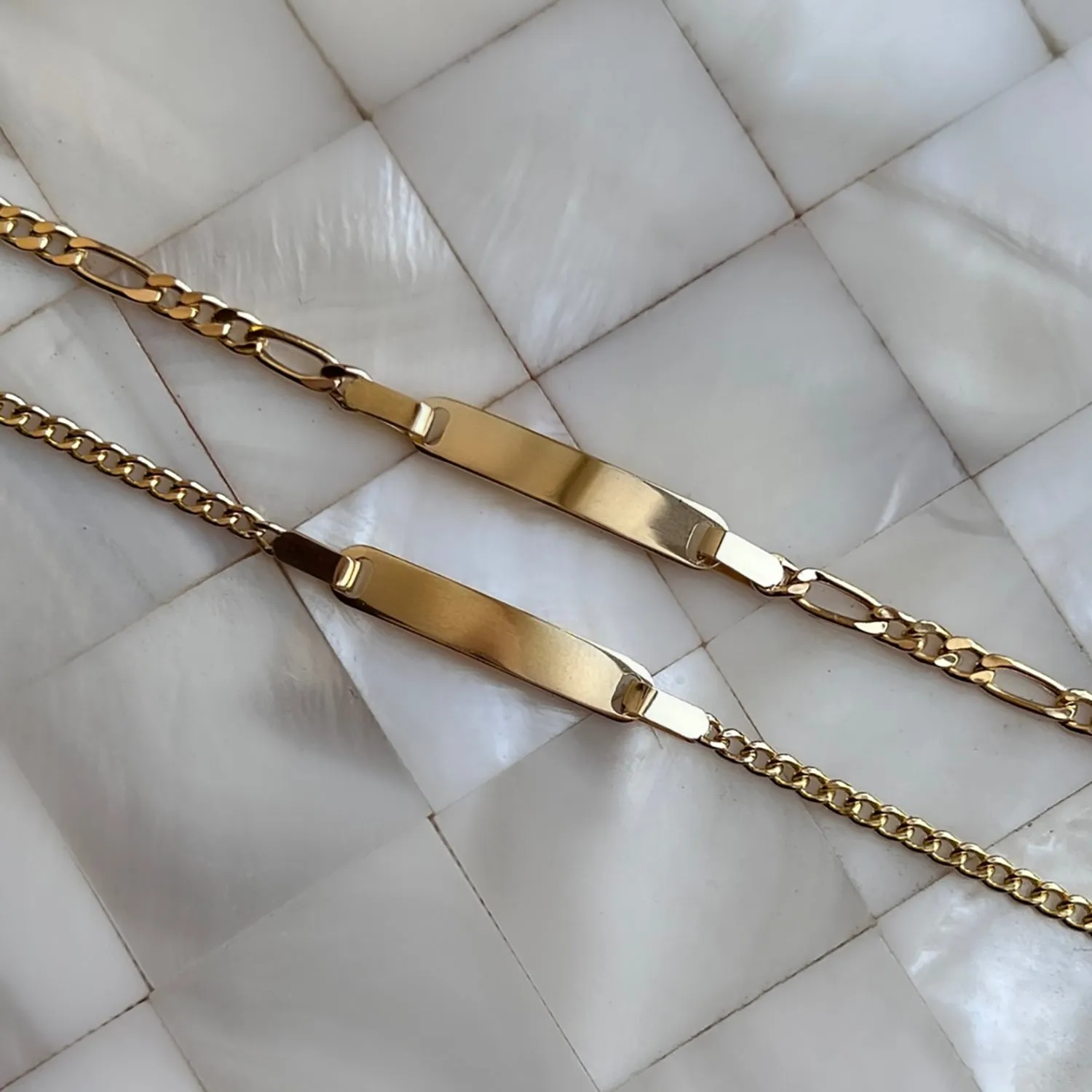 Figaro ID Bracelet sold by Baby Gold product image thumbnail 3