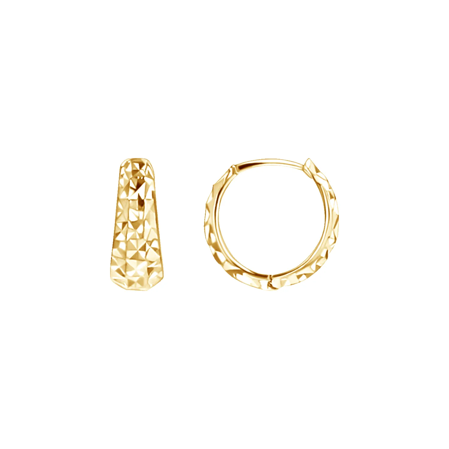 Sparkle Tapered Huggies Hoops sold by Baby Gold