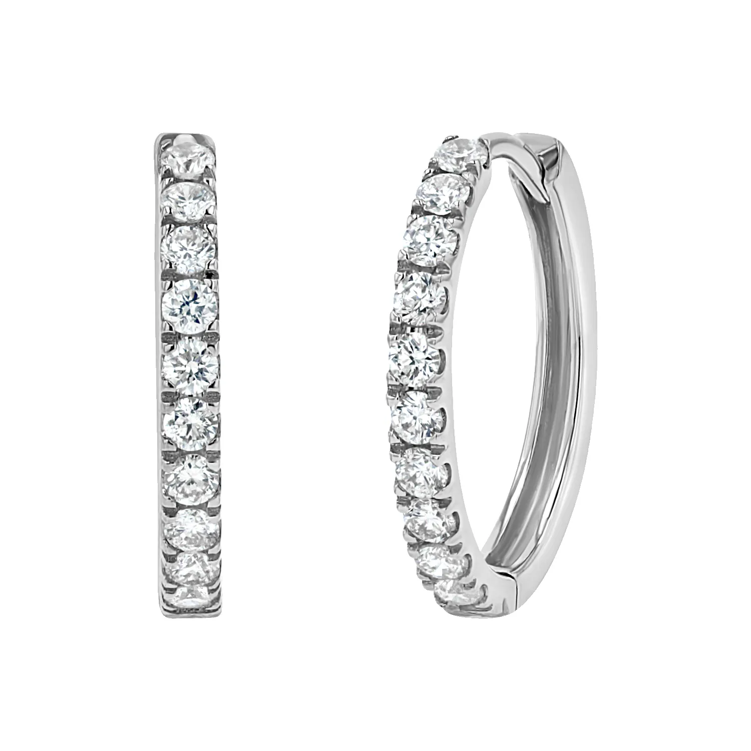 Grand Large Diamond Huggie Hoops sold by Baby Gold product image thumbnail 2