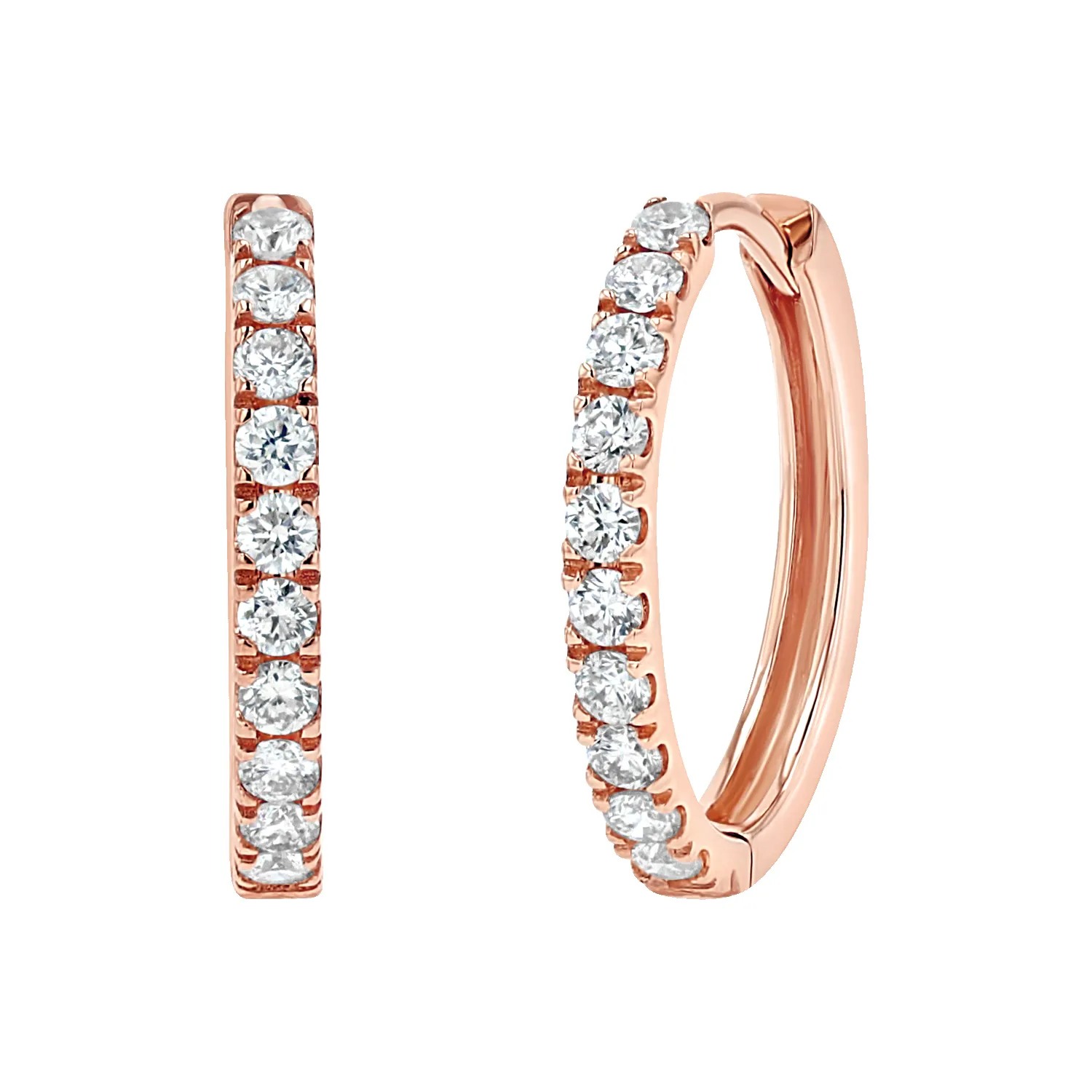 Grand Large Diamond Huggie Hoops sold by Baby Gold product image thumbnail 3