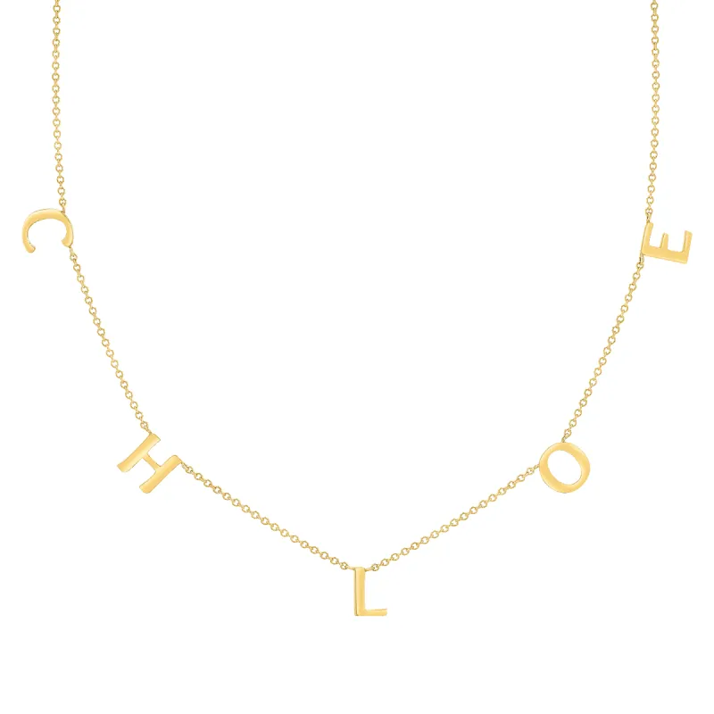 Spaced Letter Necklace sold by Baby Gold