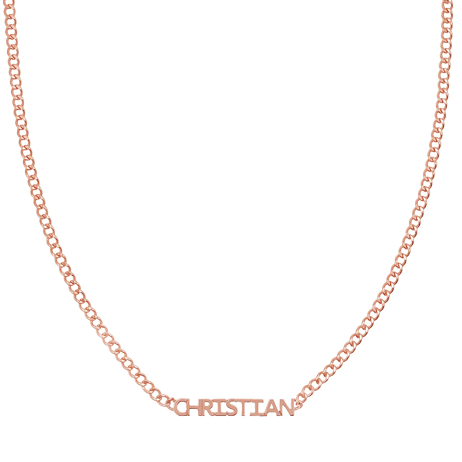 Mini Single Name Cuban Chain Necklace sold by Baby Gold product image thumbnail 3