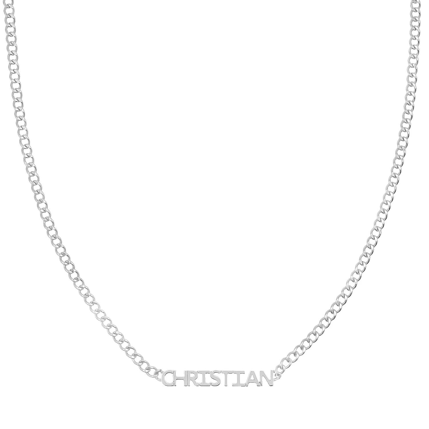 Mini Single Name Cuban Chain Necklace sold by Baby Gold product image thumbnail 2