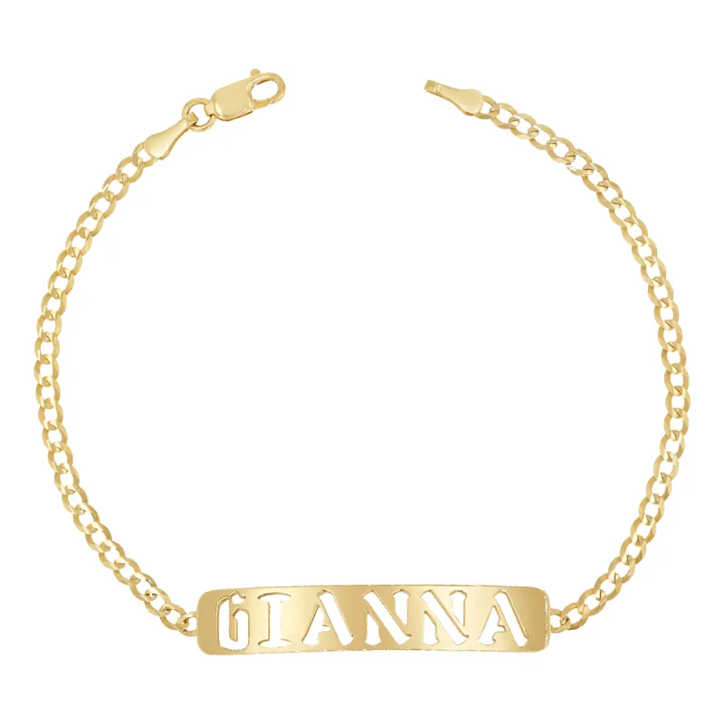 Cuban Link Nameplate Bracelet sold by Baby Gold