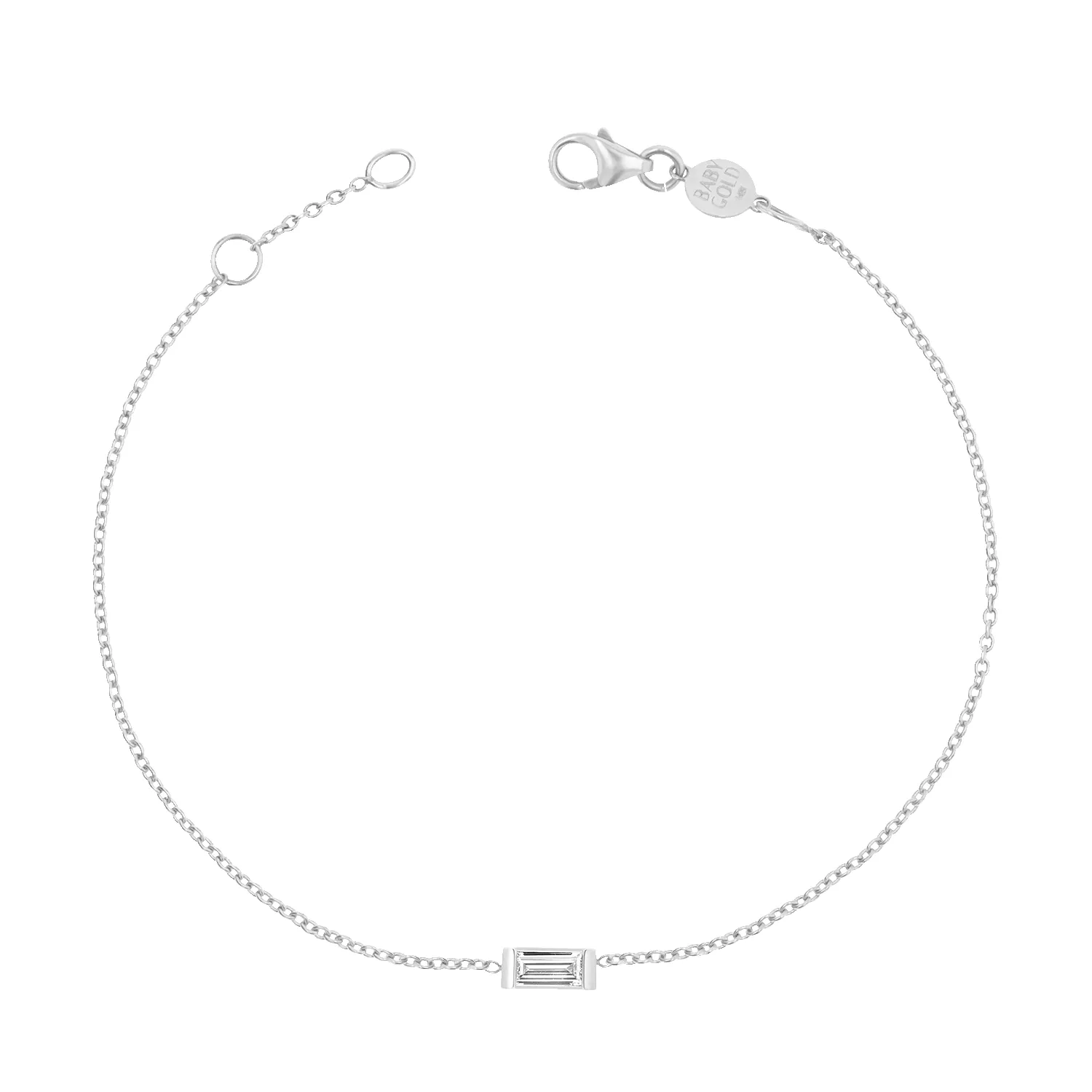 Baguette Diamond Bracelet sold by Baby Gold product image thumbnail 2