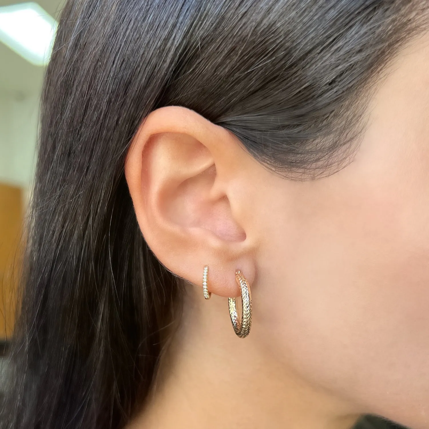 Ziggy Hoop Earrings sold by Baby Gold product image thumbnail 3