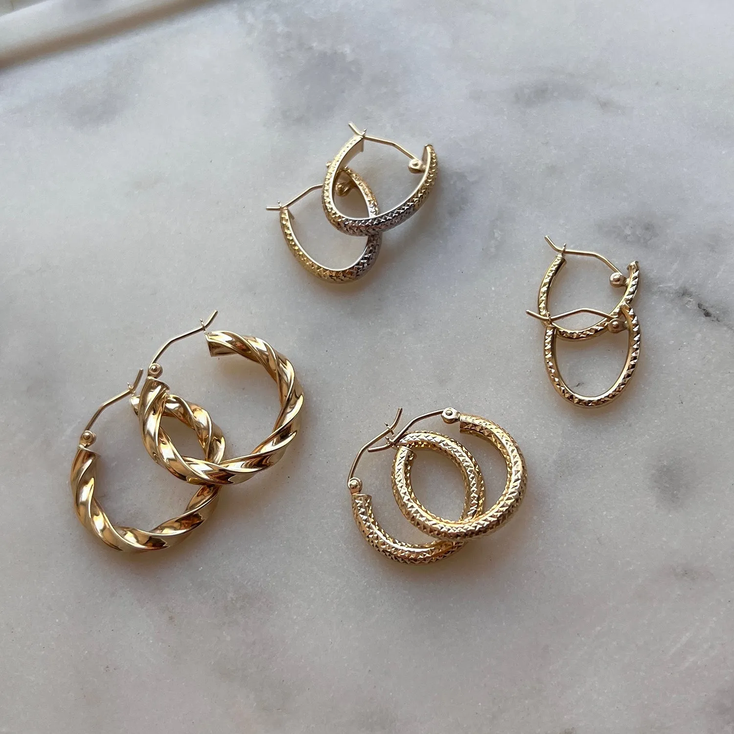 Ziggy Hoop Earrings sold by Baby Gold product image thumbnail 2