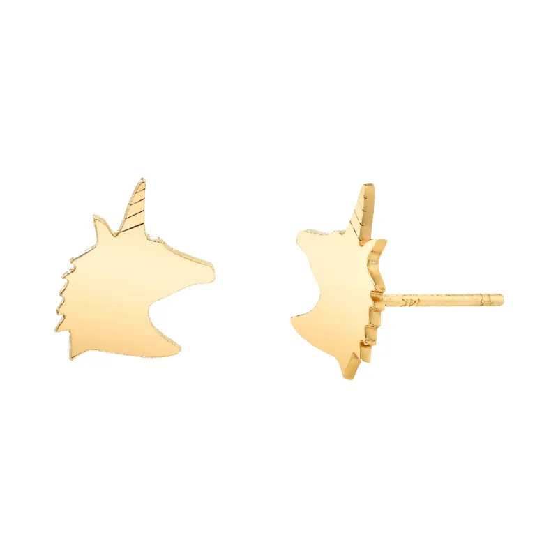 Unicorn Stud Earrings sold by Baby Gold