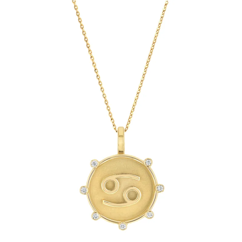 Zodiac Medallion Necklace sold by Baby Gold