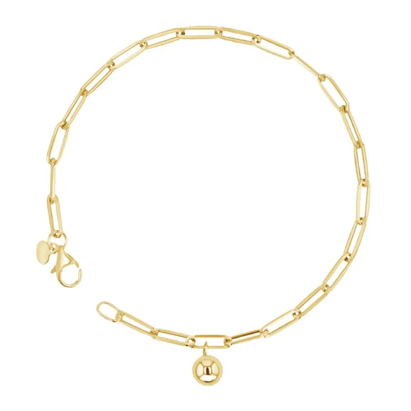 Ball & Chain Link Bracelet sold by Baby Gold