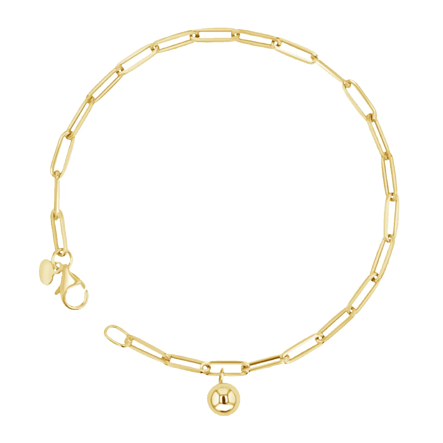 Ball & Chain Link Bracelet sold by Baby Gold