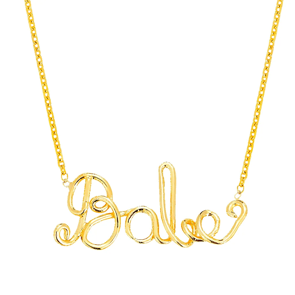 Wire Word Necklace sold by Baby Gold product image thumbnail 5