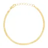 14K Gold Thin Herringbone Bracelet 3mm sold by Baby Gold