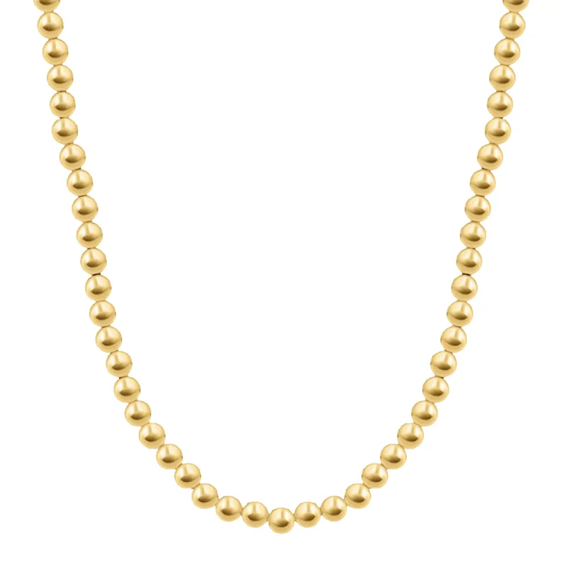 6mm Gold Bead Ball Necklace sold by Baby Gold
