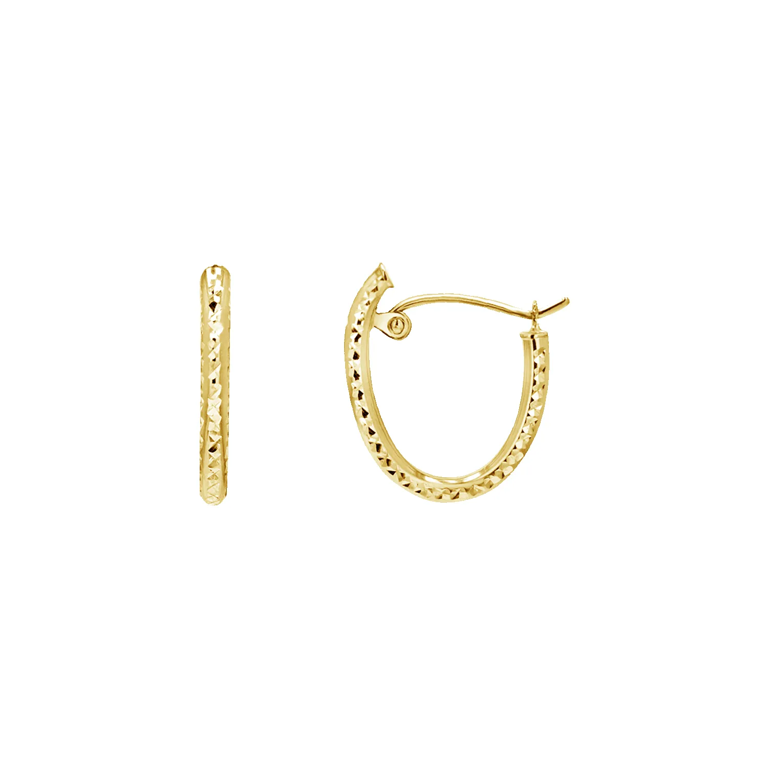Glimmer Oval Hoop Earrings sold by Baby Gold