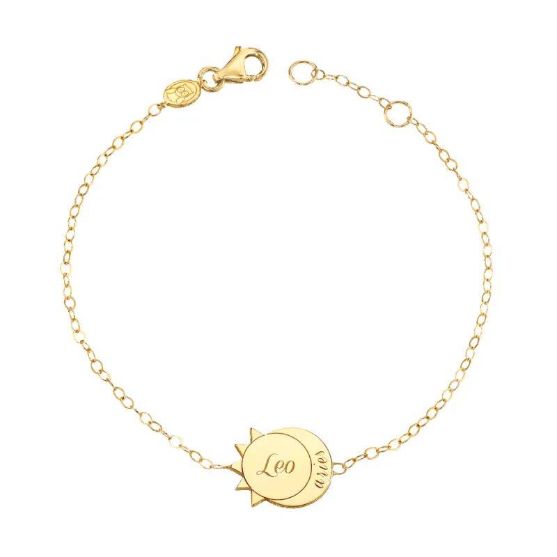 Sun Moon Zodiac Bracelet sold by Baby Gold