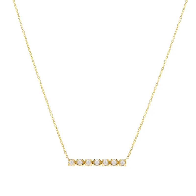 Pearl Bar Necklace sold by Baby Gold