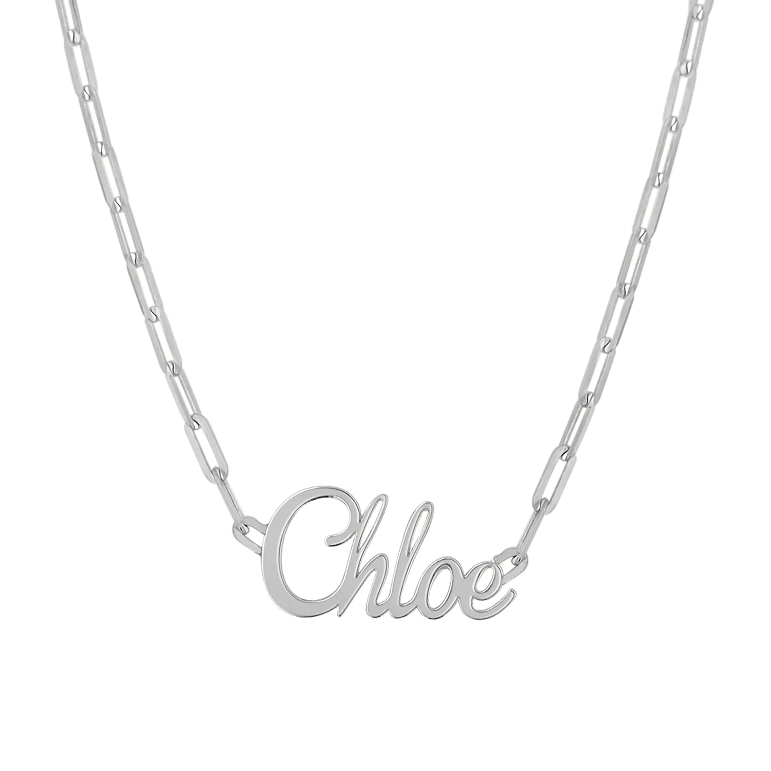 Paper Clip Script Diamond Name Necklace sold by Baby Gold product image thumbnail 5