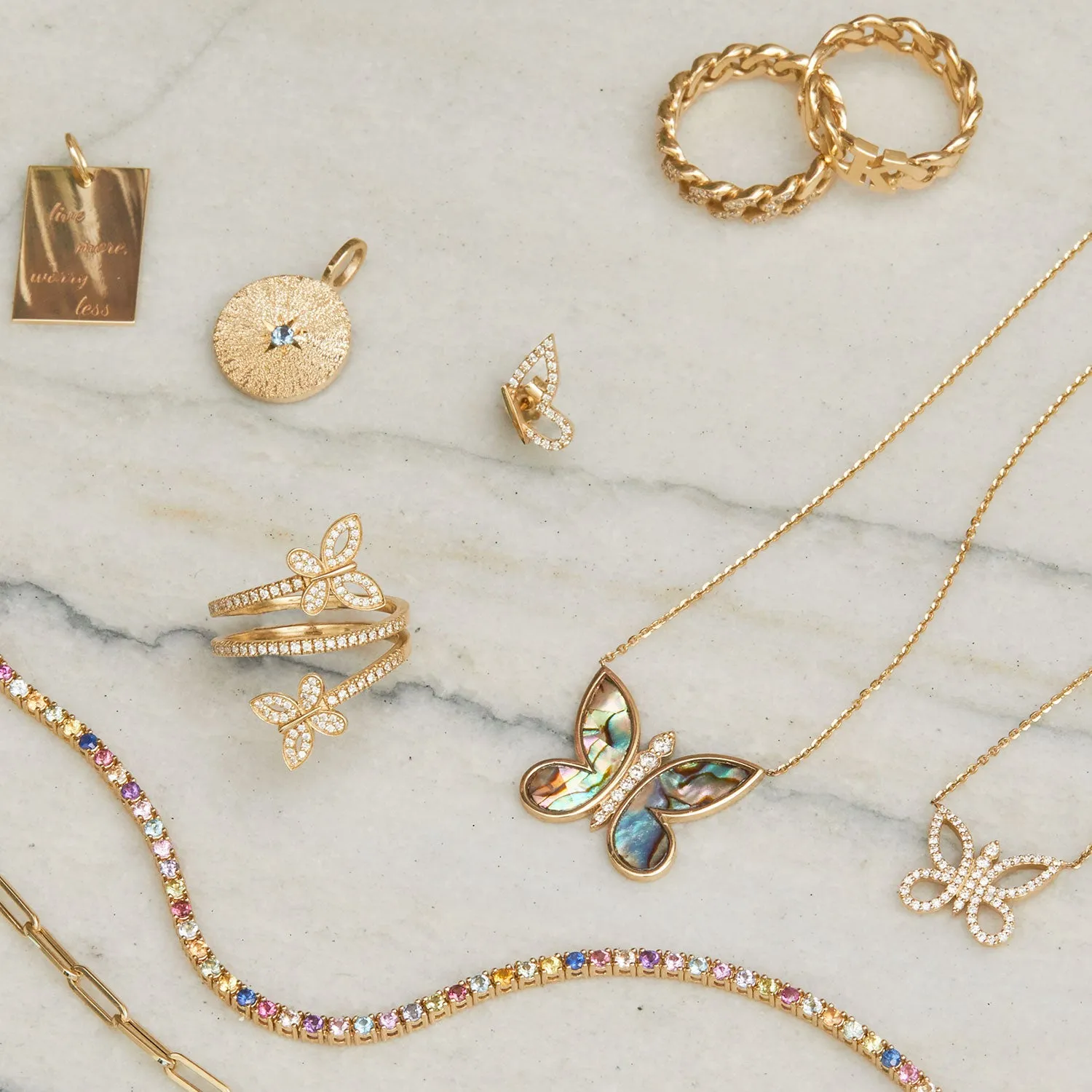 Diamond Pave Butterfly Wing Earring sold by Baby Gold product image thumbnail 4