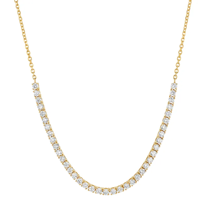 Large Diamond Tennis Chain Necklace sold by Baby Gold