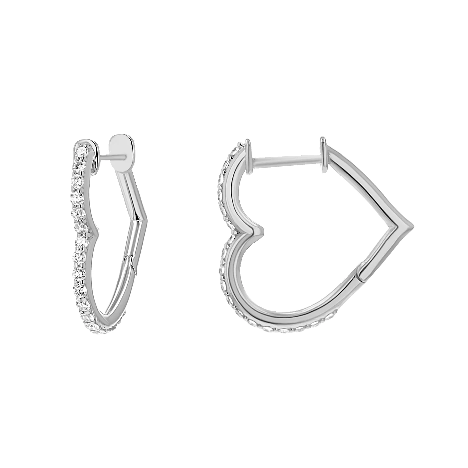 Diamond Heart Hoops sold by Baby Gold product image thumbnail 2