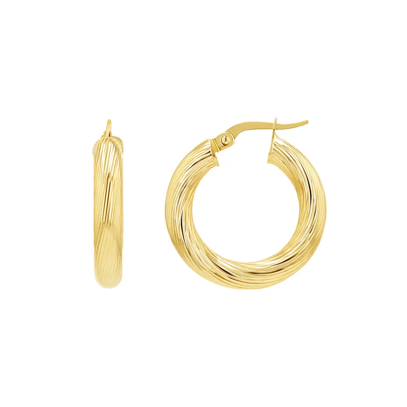 Swirl Hoop Earrings sold by Baby Gold