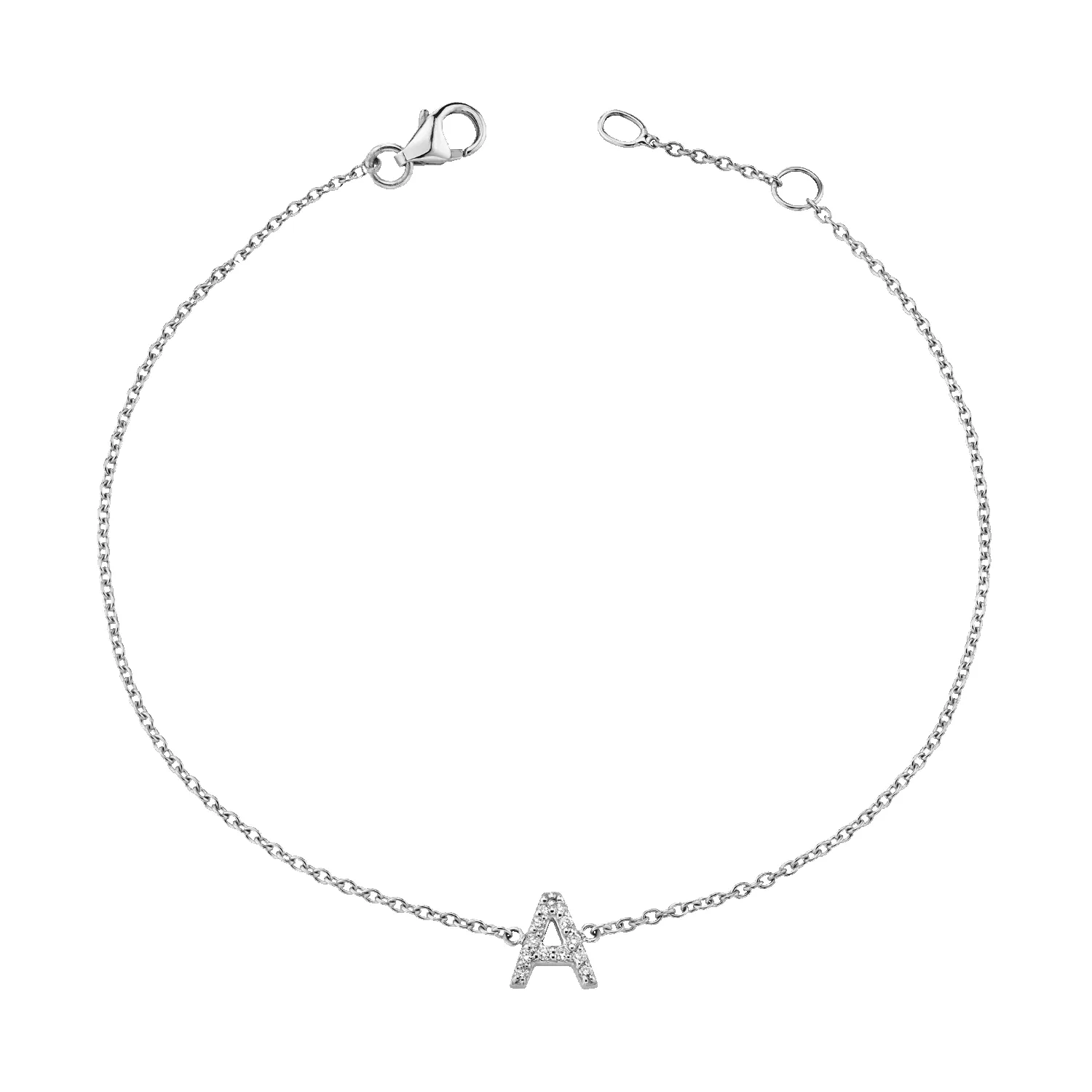 Diamond Pave Letter Bracelet sold by Baby Gold product image thumbnail 2