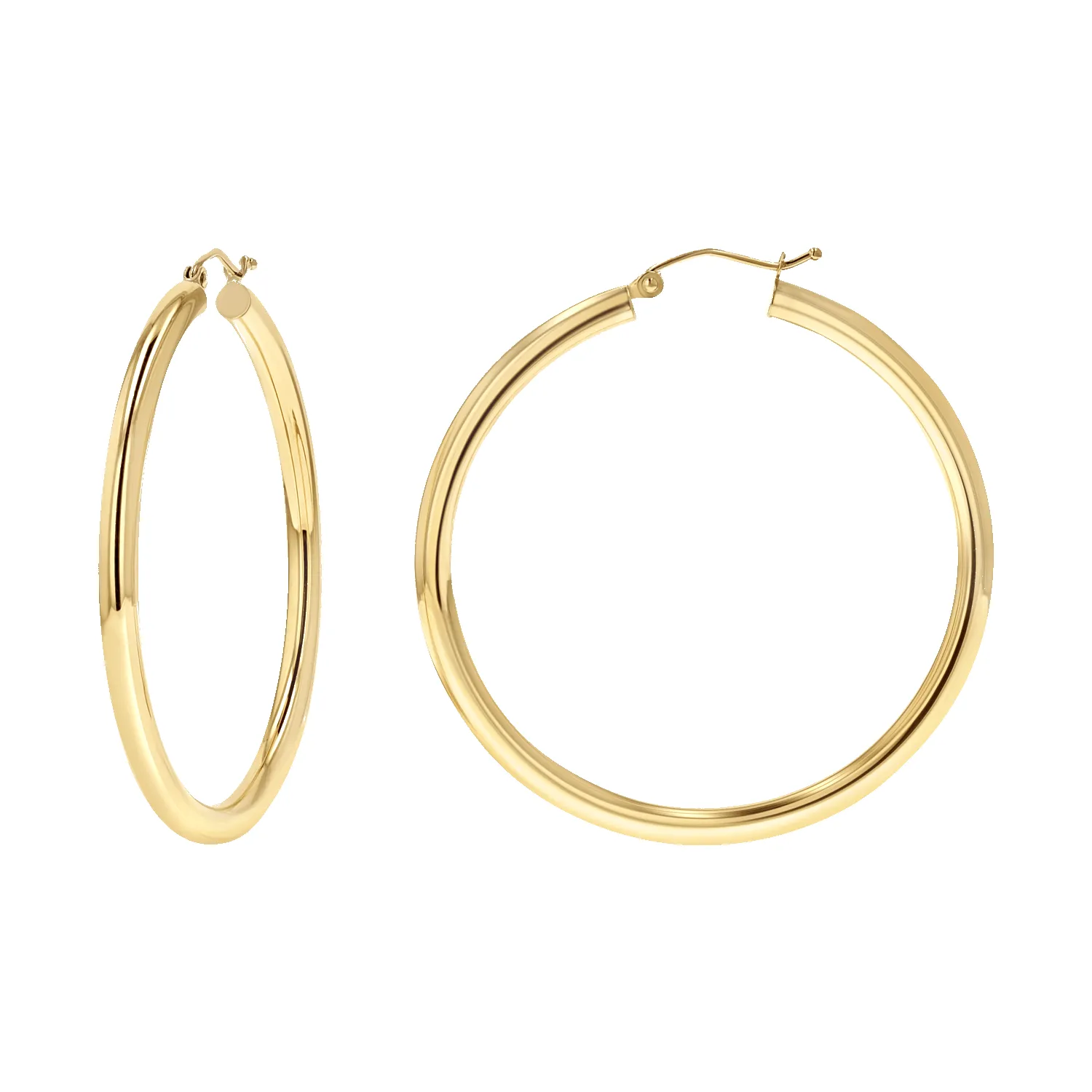3mm Gold Tube Hoop Earrings sold by Baby Gold