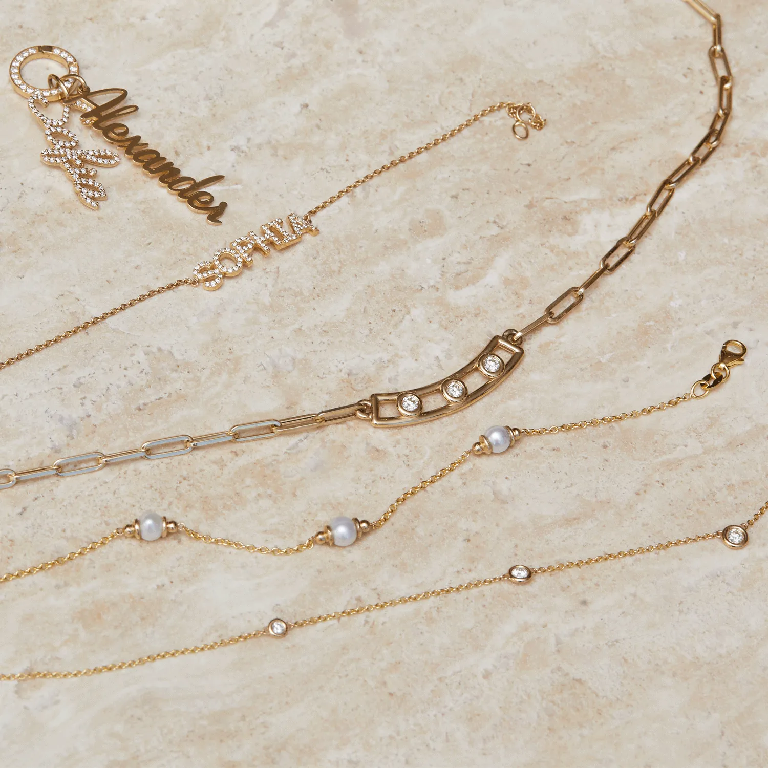 Bubble Diamond Necklace sold by Baby Gold product image thumbnail 2