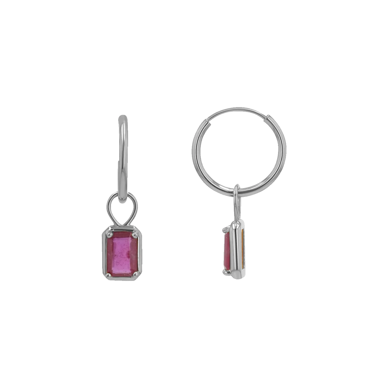 Gemstone Emerald Huggie Charms sold by Baby Gold product image thumbnail 5
