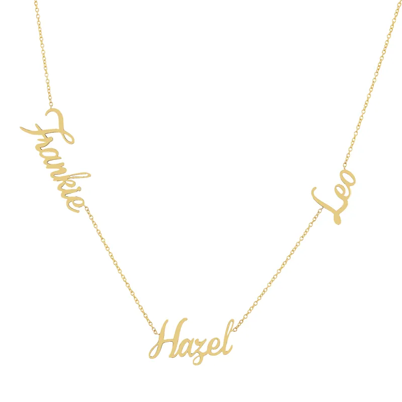 Trois Name Necklace sold by Baby Gold