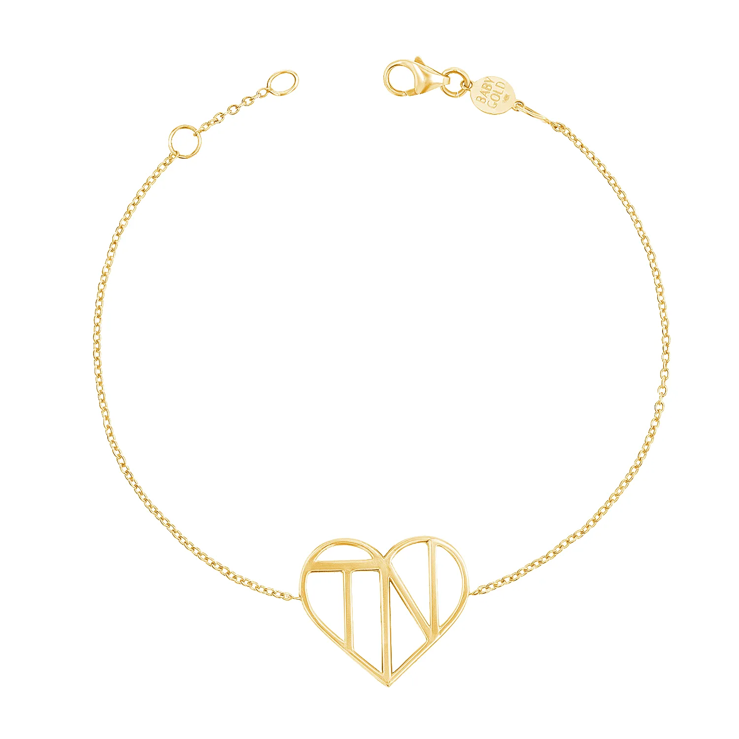 Liv Luv Heart Bracelet sold by Baby Gold