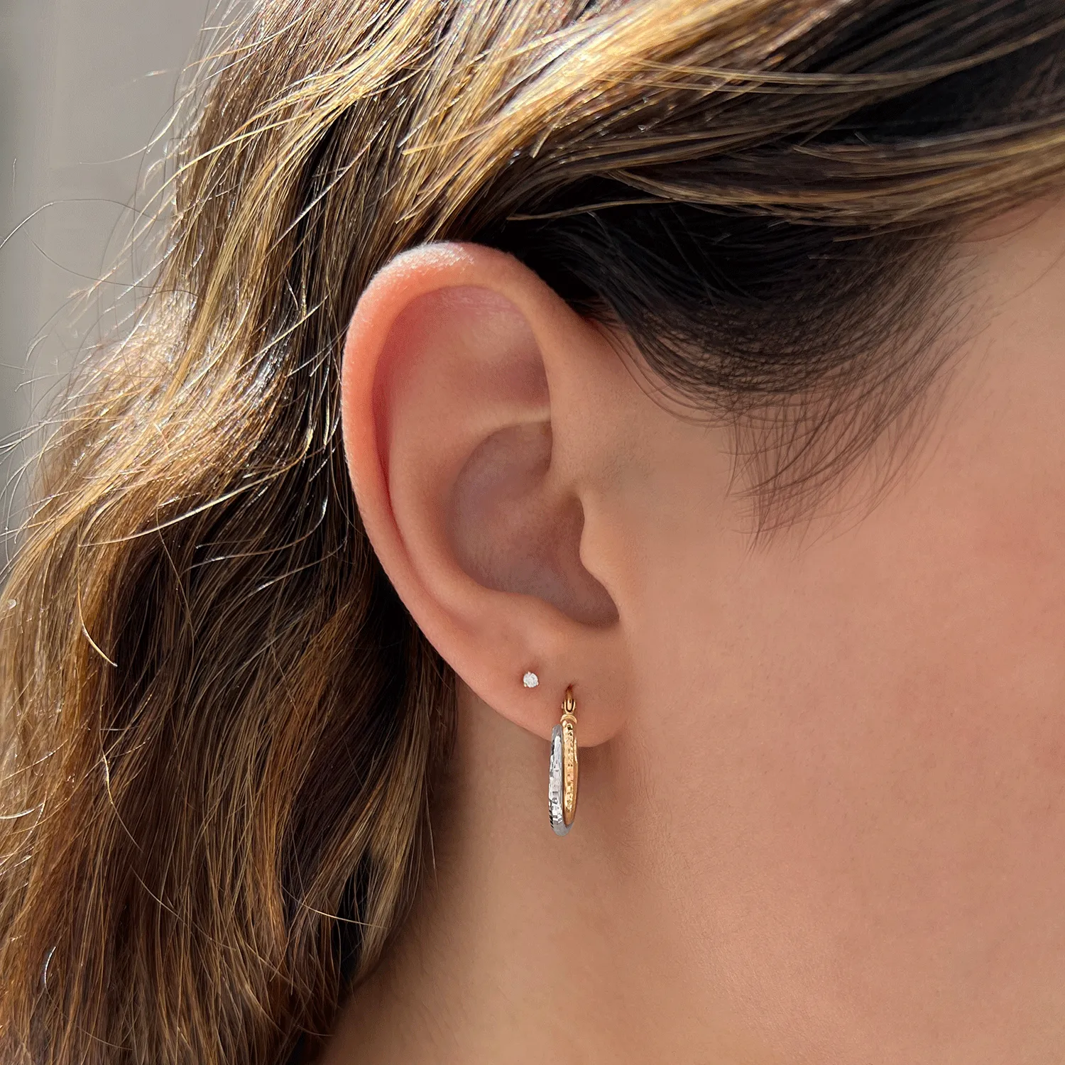 Tiny Diamond Studs sold by Baby Gold product image thumbnail 5