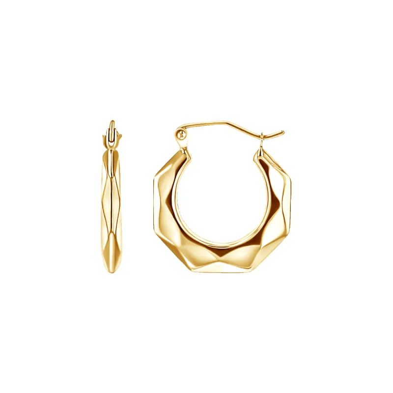 Poly Hex Hoops sold by Baby Gold