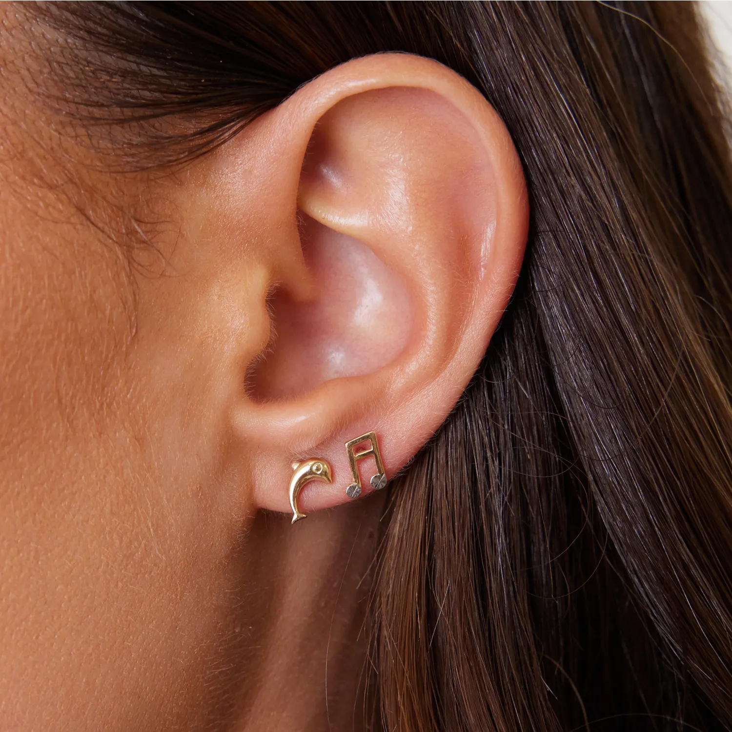 Dolphin Stud Earrings sold by Baby Gold product image thumbnail 4