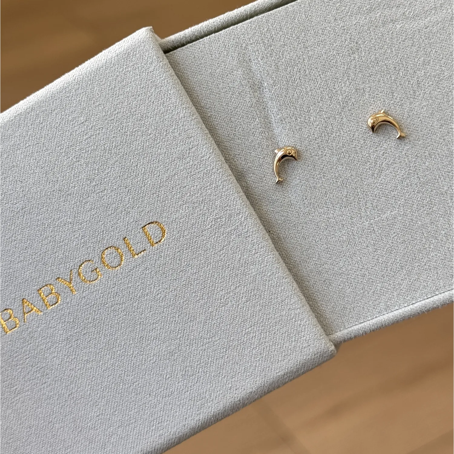 Dolphin Stud Earrings sold by Baby Gold product image thumbnail 2