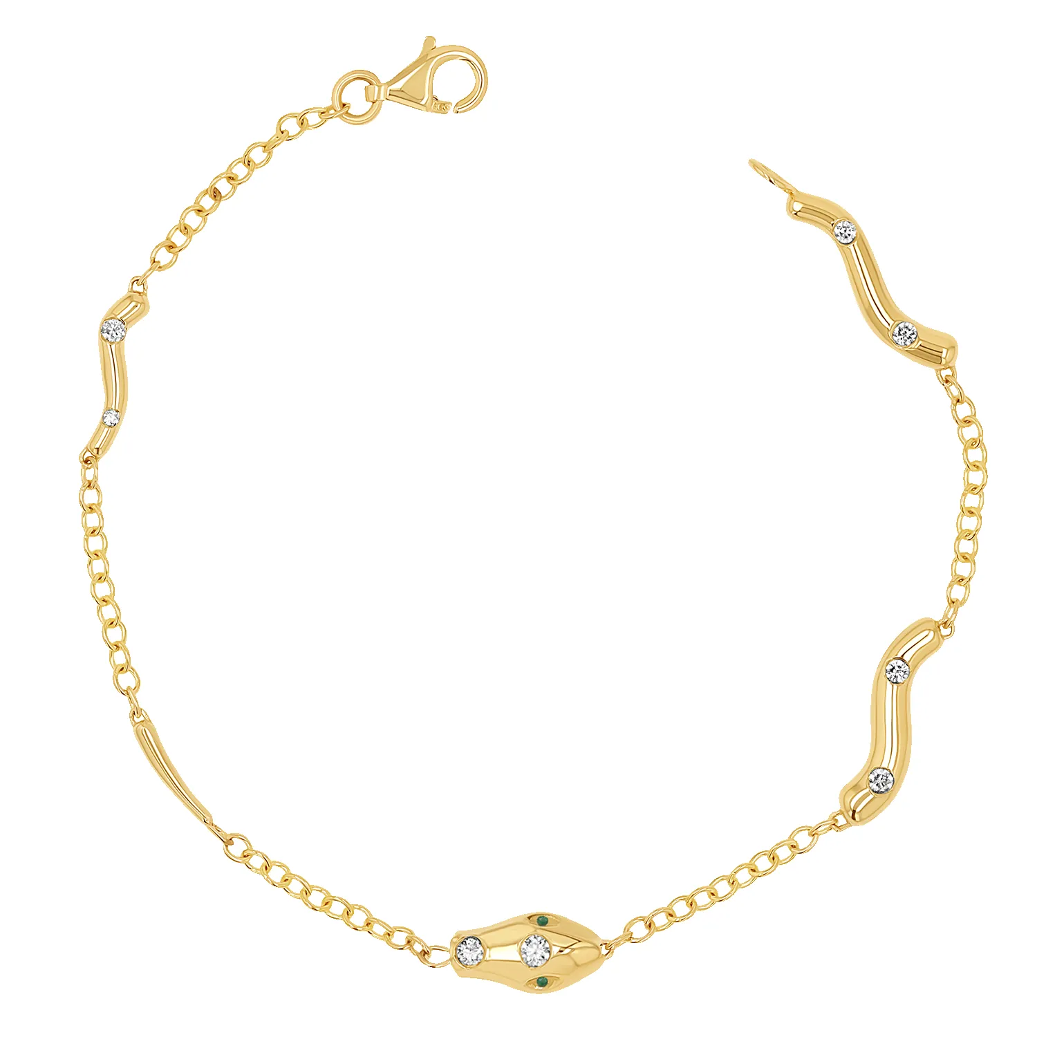 Diamond Serpentine Strand Bracelet sold by Baby Gold