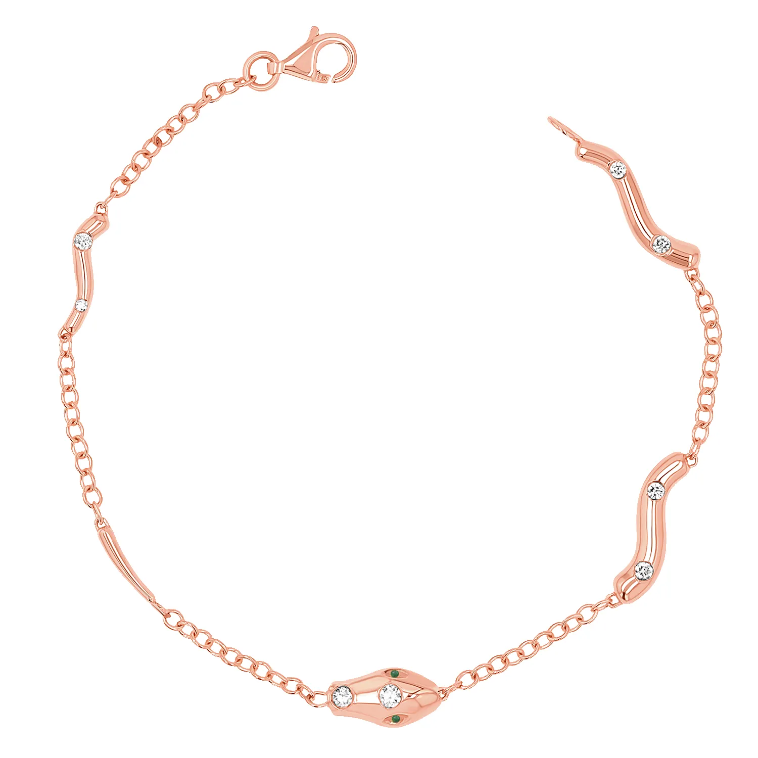 Diamond Serpentine Strand Bracelet sold by Baby Gold product image thumbnail 3