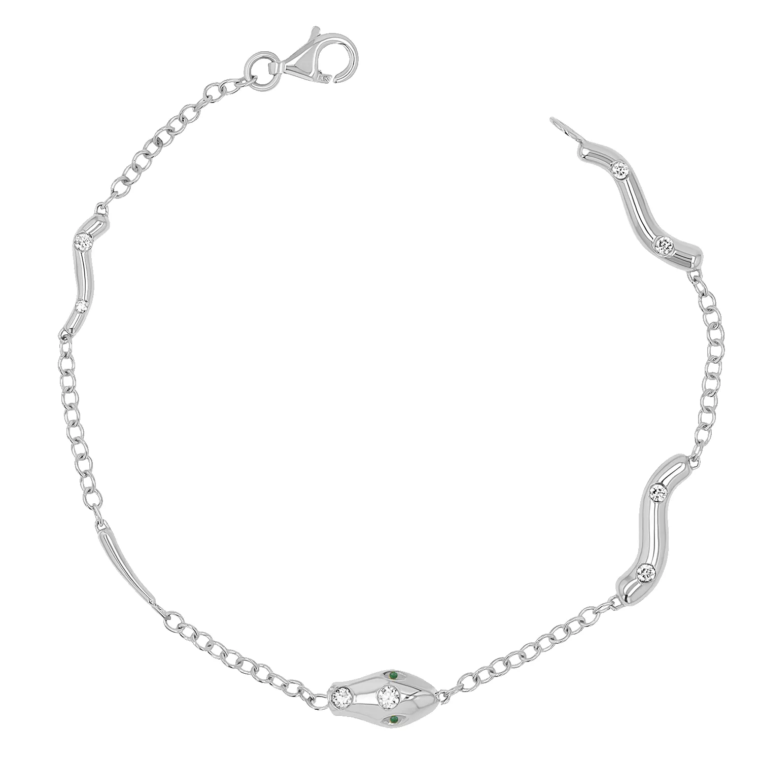 Diamond Serpentine Strand Bracelet sold by Baby Gold product image thumbnail 2