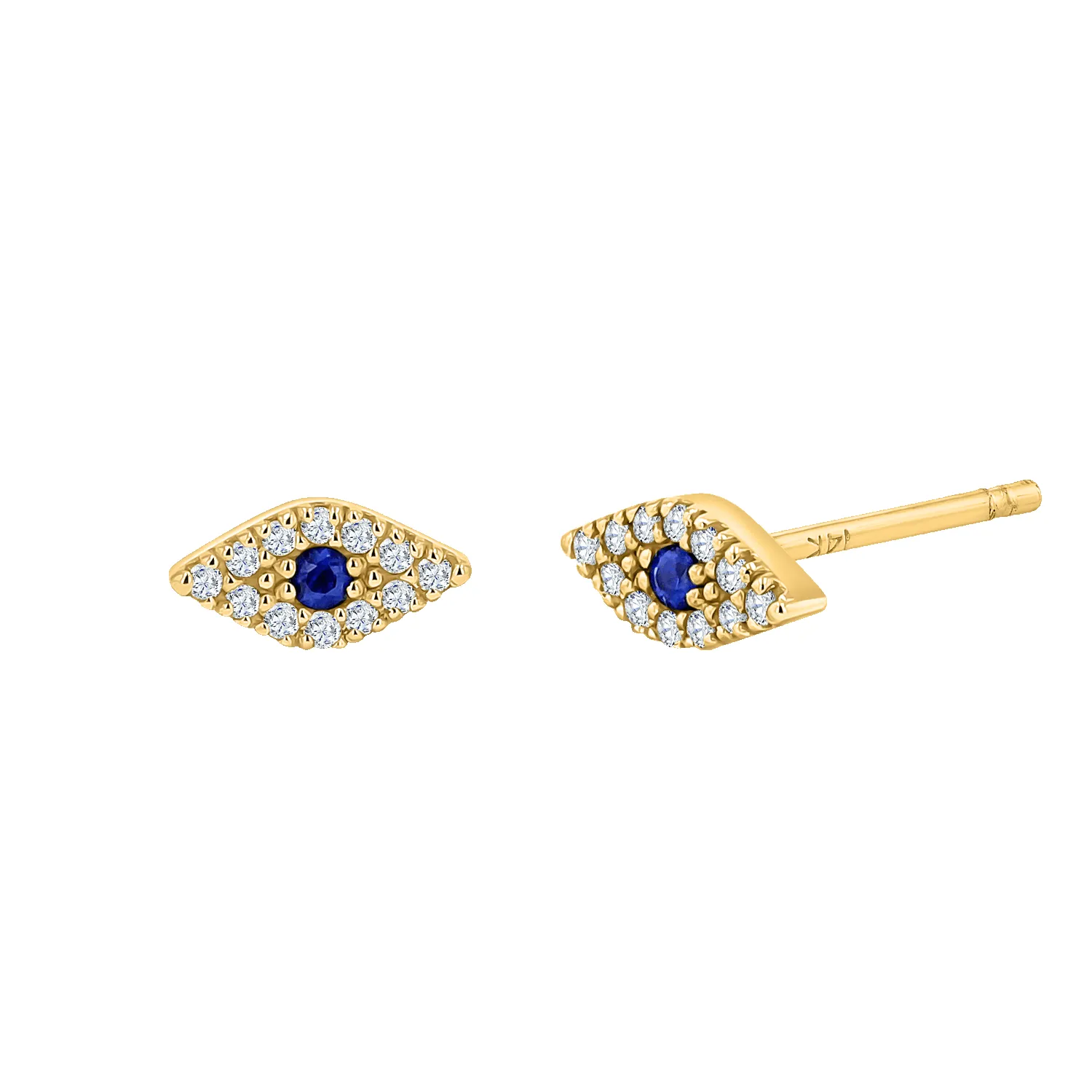 Pave Diamond Evil Eye Earrings sold by Baby Gold