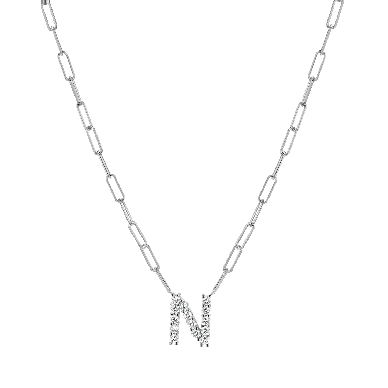 Grand Initial Paper Clip Necklace sold by Baby Gold product image thumbnail 2