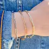 14K Paper Clip Chain Bracelet sold by Baby Gold