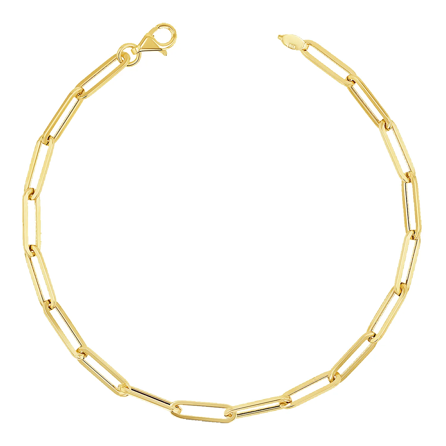 14K Paper Clip Chain Bracelet sold by Baby Gold
