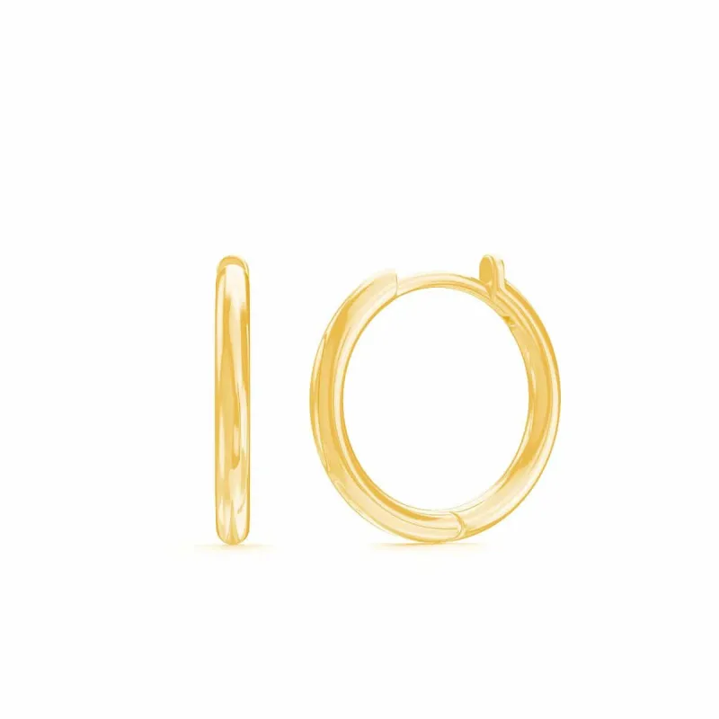 Grand Solid Huggie Hoop Earrings sold by Baby Gold